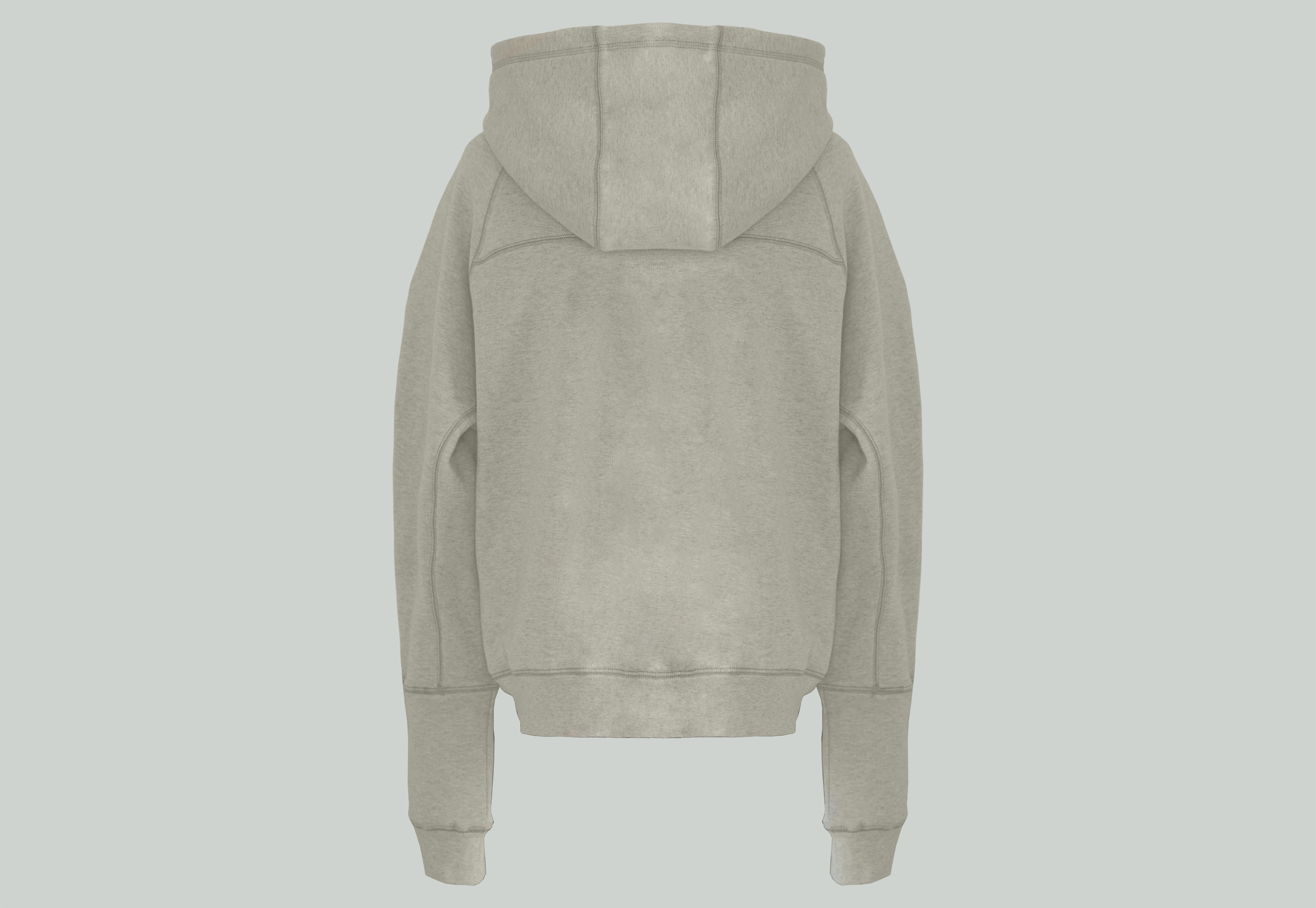 Loose Fit Hoodie in Grau-Beige from Misela Studios – Backview