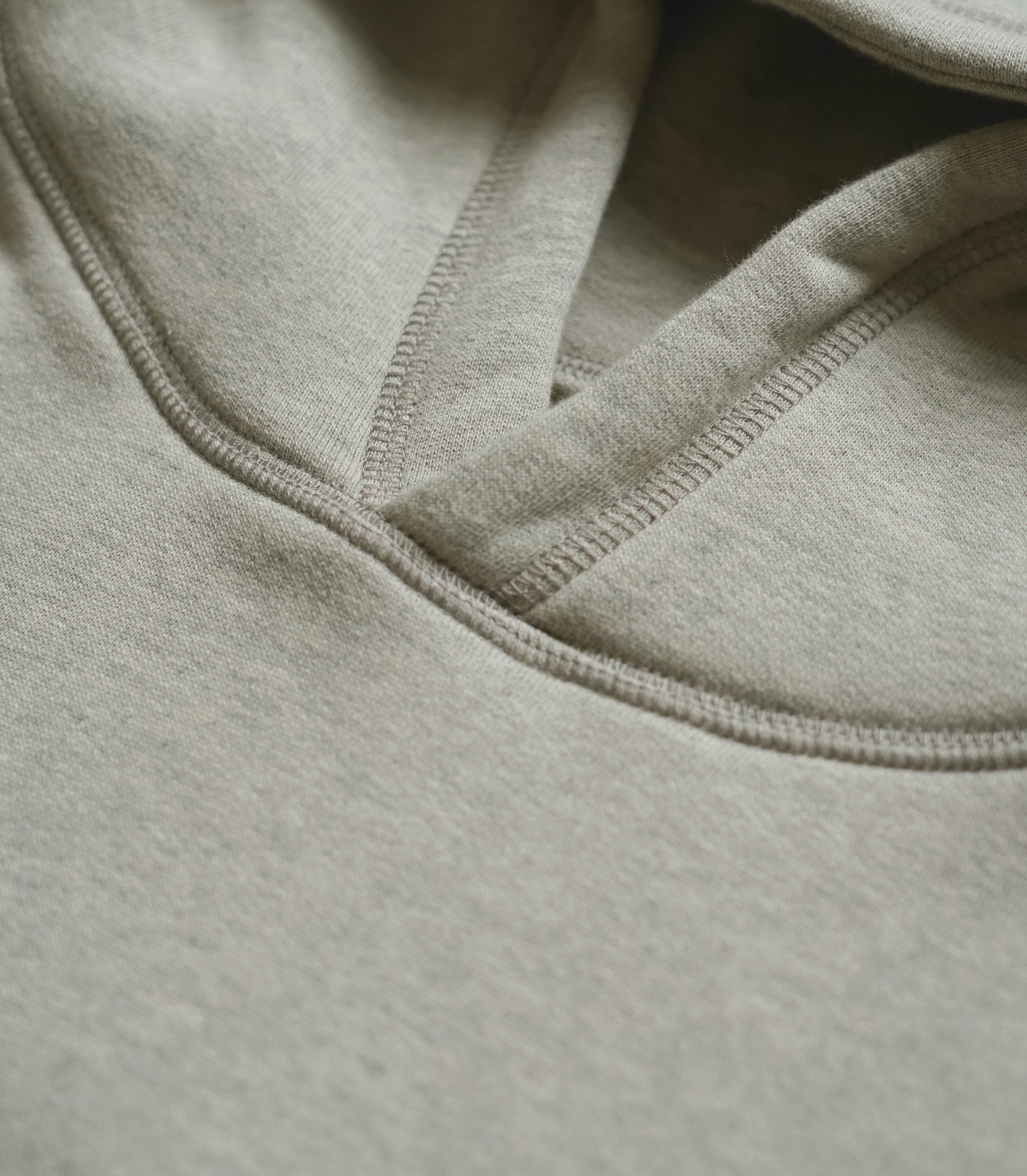 Loose Fit Hoodie in Grey/Beige from Misela Studios with Hood and front pocket